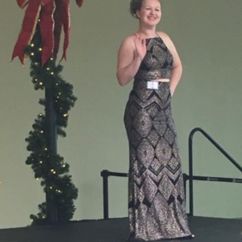 Sale! Black 2 piece prom dress